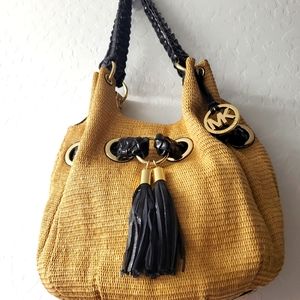 MK Michael Kors  Black and Tan shoulder bag